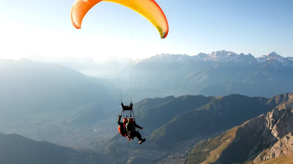 Parapente en mi-vol